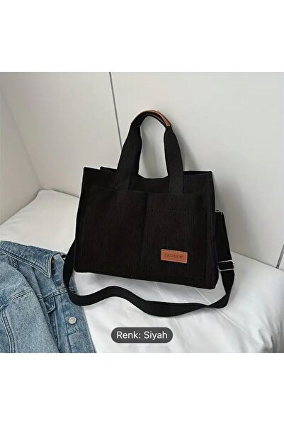 Delil Vintage Corduroy Crossbody Çanta