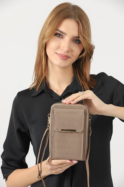 Universal Unique Pazar Vision Women's Crossbody Phone 3 Compartment Wallet Bag