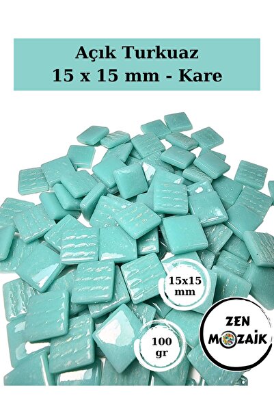 Zen Mozaik Sanatsal Mozaik Çalışmalarınız için 15x15 mm - Kare Cam Mozaik Taş...