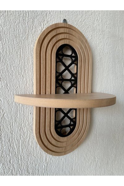 Step and Maker Raft de perete din lemn cu model (MDF)