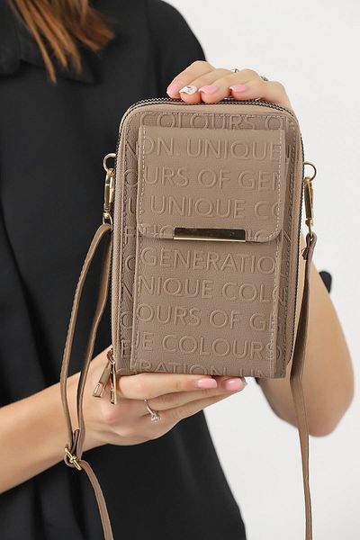 Universal Unique Pazar Vision Women's Crossbody Phone 3 Compartment Wallet Bag