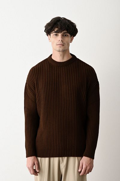 İLKCET MODA Πουλόβερ Unisex Oversize Χοντρό Κοτλέ
