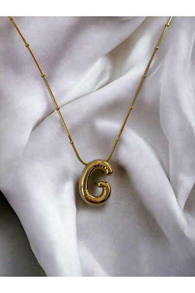 Brillo قلادة بالون من الفولاذ المقاوم للصدأ بحروف - (G)