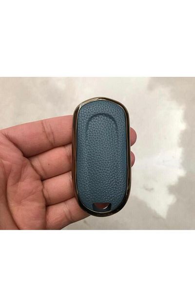 ŞENYILDIZ AKSESUAR Opel Astra K and Insignia Grand - Compatible Lux Gray Gold Keyless Checker Case