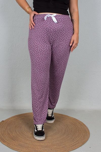 Truva XXL Patterned Large Size Cotton Viscose Pajama Bottoms