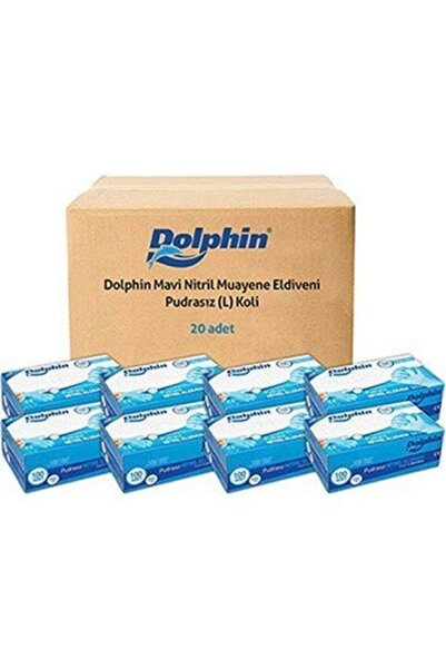 Dolphin Dolphın Nitril Eldiven Pudrasız L (20 PAKET) - V