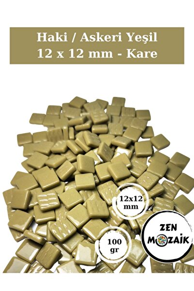 Zen Mozaik Sanatsal Mozaik Çalışmalarınız için 12x12 mm - Kare Cam Mozaik Taş...