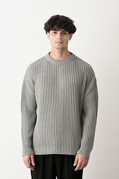 İLKCET MODA Πουλόβερ Unisex Oversize Χοντρό Κοτλέ