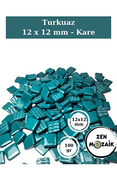 Zen Mozaik Sanatsal Mozaik Çalışmalarınız için 12x12 mm - Kare Cam Mozaik Taş...