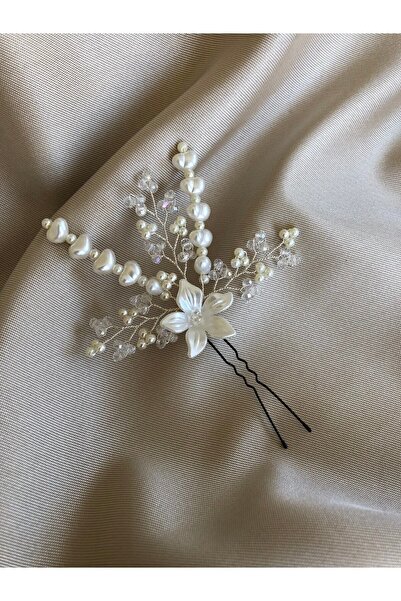 DOĞA ART STORE Accesoriu de mireasă cu ac de păr cu detalii florale