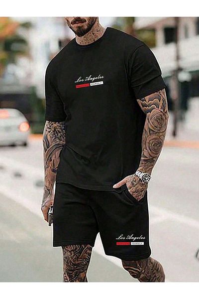 Apparelix Unisex Σετ με εμπριμέ μπροστινό και κάτω μέρος