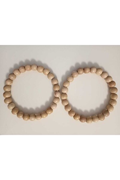 Genel Markalar Ahşap Boncuklu Bilezik Model Çanta Sapı 1 Çift