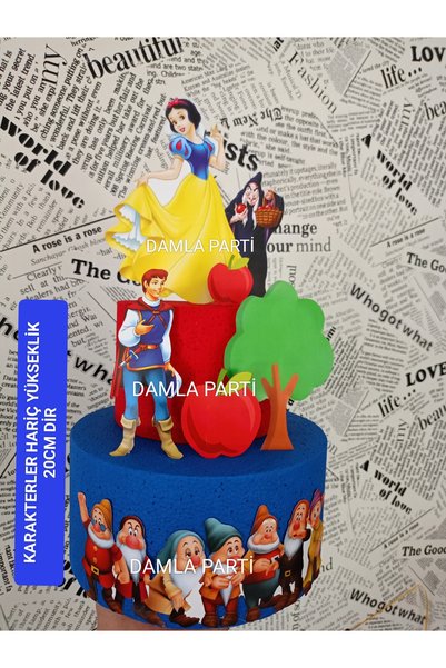 DAMLA PARTİ Pamuk Prenses Maket Pasta, Pamuk Prenses Doğum Günü Konsept Maket...