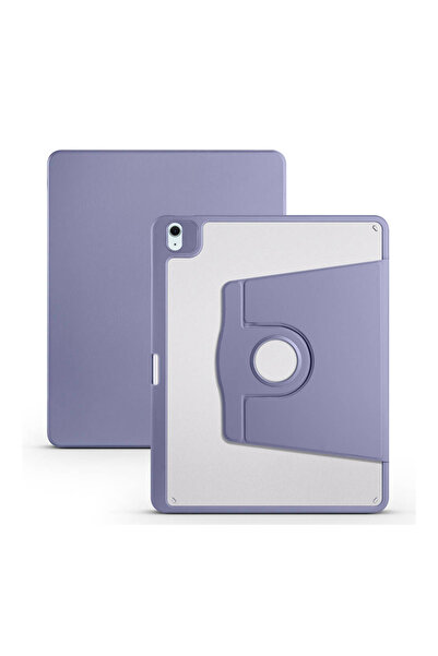 Fuchsia iPad Air 13 inc 2024 Uyumlu 360 Derece Dönebilen Yatay Dikey Stand Özellikli Pino iPad Tablet Kılıf