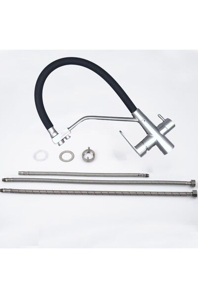 FLEKO New Purified Black Flexible Pipe Sink Faucet