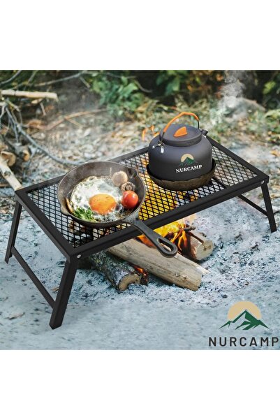 Nurcamp Ateş Üstü Katlanabilir Izgara Mangal Küçük Boy