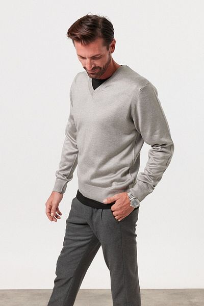 Livio Ferri Men's V-Neck Knitwear Sweater - Standard Fit