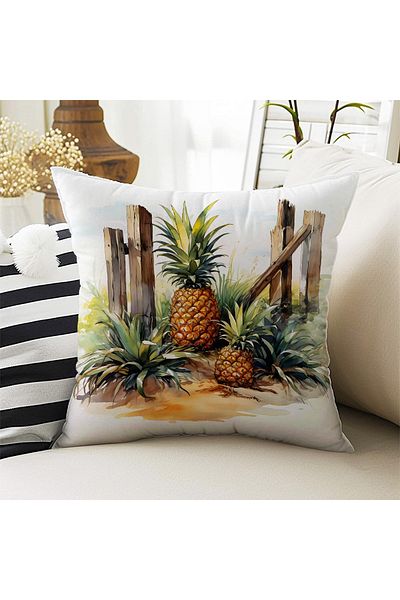 Else Dekor Husă de pernă cu model de ananas cu două fețe, imprimată digitală - DS04