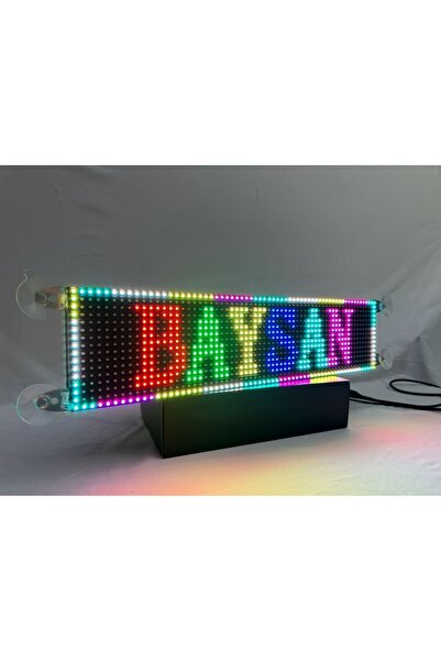 BAYSAN 16X64CM RGB Güzergah LED Tabela Çakmaklık Girişli