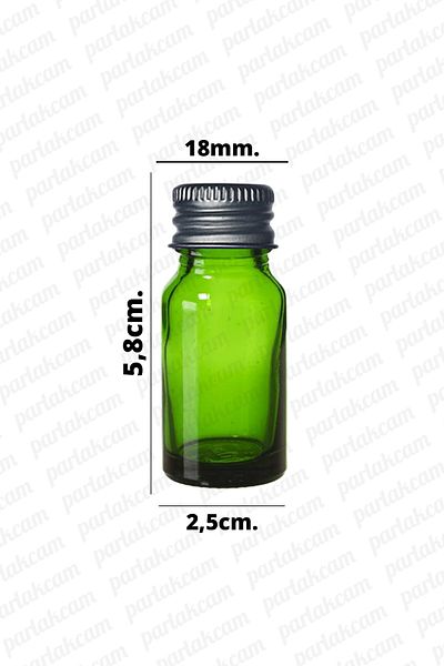 parlakcam 10ml Green Glass Bottle with Silver Cap Essence and Cologne Bottle Engagement Etc. 1 Piece Suitable for Special Gifts