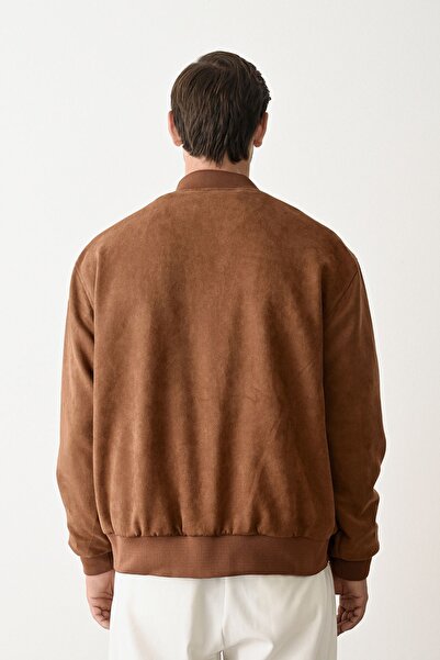 İLKCET MODA Ανδρικό παλτό με φερμουάρ με λαιμόκοψη V