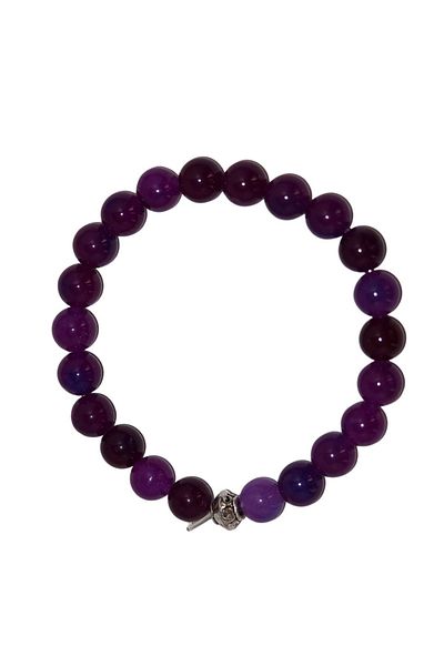 DOĞAL TAŞ CENNETİ Bright Purple Amethyst - Nature Jewelled Bracelet