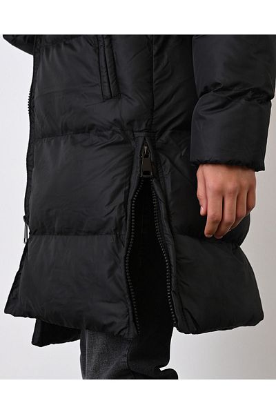 İLKCET MODA Ανδρικό μακρύ παλτό με κουκούλα