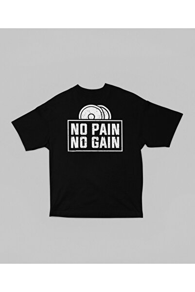 SEVBANO No Pain No Gain - Tricou unisex oversize Gym Fitness