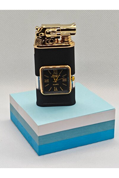 AVİPOLES Siyah saatli çakmak şık tasarım Yeni model lüx ürün gazlı çakmak