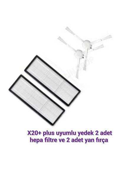 LİN GRUP Xiaomi X20+ Plus - Compatible Side Brush, Floor Brush and Hepa Filter