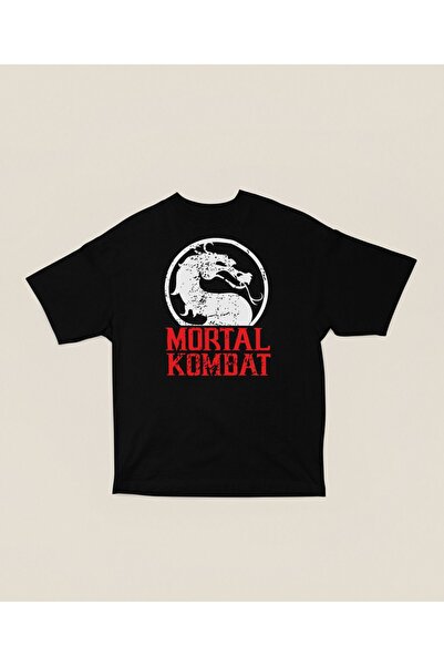 SEVBANO Mortal Kombat Printed Unisex Oversize T-Shirt - Dragon