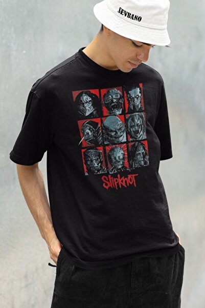 SEVBANO Slipknot rok metal muzički bend, šareni unisex oversize majica