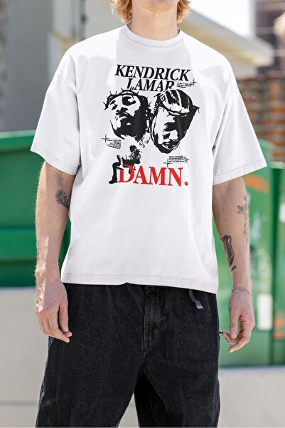 SEVBANO كندريك لامار دامن للجنسين تي شيرت راب كبير الحجم