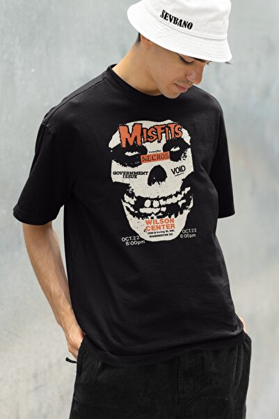 SEVBANO Unisex Misfits Necros Wilson Center majica sa štampanim motivom, over...