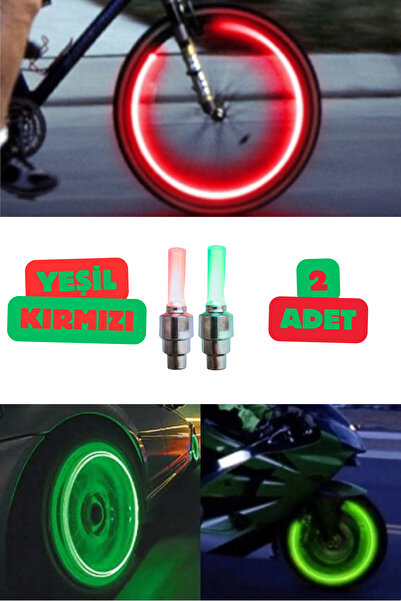 Vekorr 2 Farklı Renk Hareket Sensörlü Tekerlek Sibop Işık Araba Motorsiklet B...