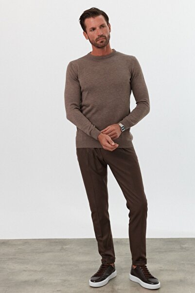 Livio Ferri Ανδρικό πλεκτό πουλόβερ με λαιμόκοψη Slim Fit