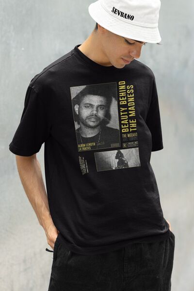 SEVBANO The Weeknd 'Beauty Behind The Madness' unisex majica sa širokim kroje...