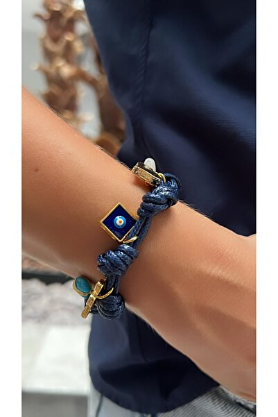 Kutcha Accessories Lacivert Ipli Nazar Boncuklu Şans Bilekliği – Koruyucu Ve ...