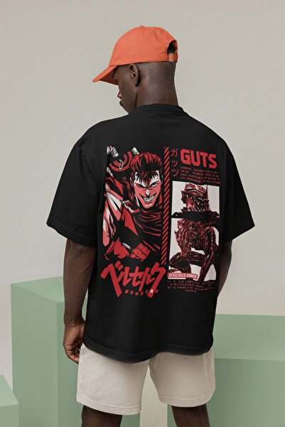 SEVBANO Unisex Oversize Berserk Guts Anime T-shirt