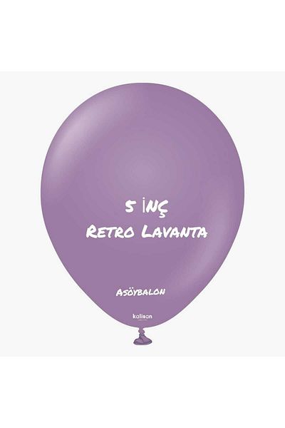 asöy Kalisan Retro Lavender 5 Inch Small Size 10 Pieces Retro Pastel Matte Balloon