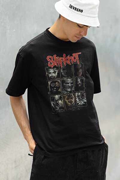 SEVBANO Slipknot rok metal muzički bend, šareni unisex oversize majica