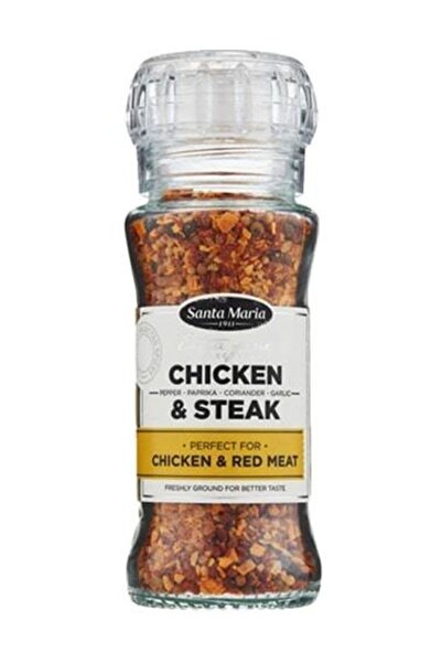 IKEA SANTA MARIA Tavuk ve biftek baharatı 75g - Seramik değirmenli tekrar doldurulabilir Cam kavanoz