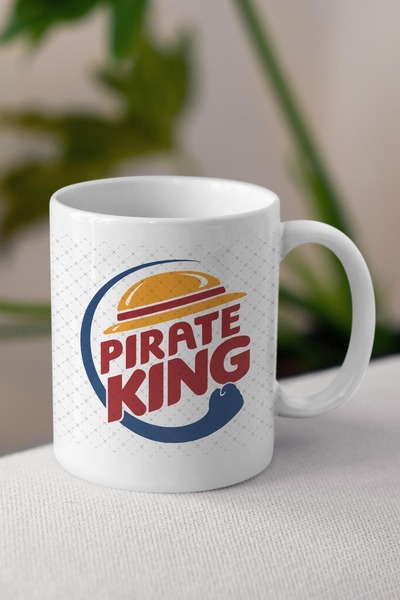 Toyaso One Piece Anime Printed White Pirate King Cup and Mug Set
