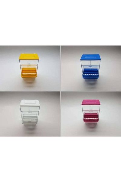 T-Pet Budgie Blue Smart Feeding Bowl with Spacer Compartment A Quality Hard Plastic Smart Feeding Bowl