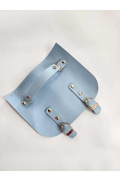 FERİHA HOBİ AKSESUAR Geantă din piele înnunțită de 20 cm lățime - Închisă - Cu cataramă dublă