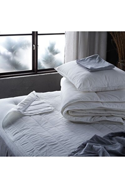 IKEA Tek Kişilik Kışlık Yorgan, Beyaz Renk Meridyendukkan 150x200 Cm Dolgu 0yuklu Polyester Lif