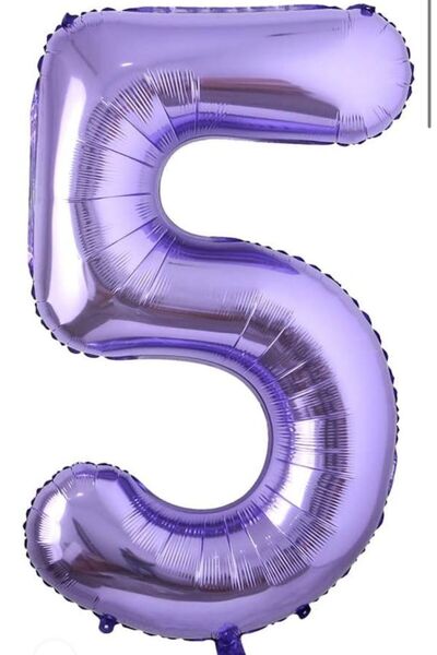 Çemrek Süs Parti بالون فويل بنفسجي عمر 5 سنوات مقاس 40 بوصة