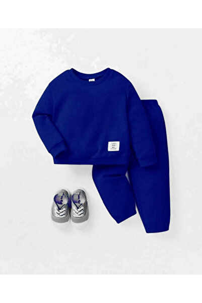KTT TEKSTİL Long Sleeve Waffle Seersucker Set for Kids