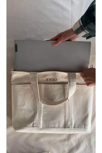 VAGO COLLECTION Laptop Size Organic Canvas Bag