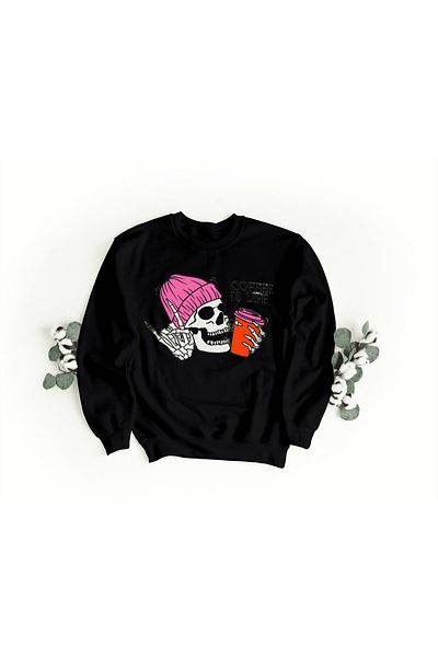 LAND MODA μαύρο - εμπριμέ oversize φούτερ
